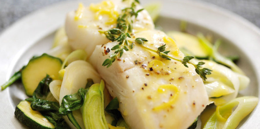Halibut with lemon dressing | Alaska Gold Seafood