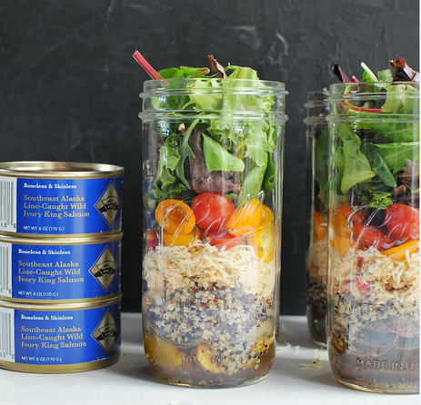 Easy Work Lunch: Mason Jar Canned Salmon Salad Recipe | Alaska Gold Seafood