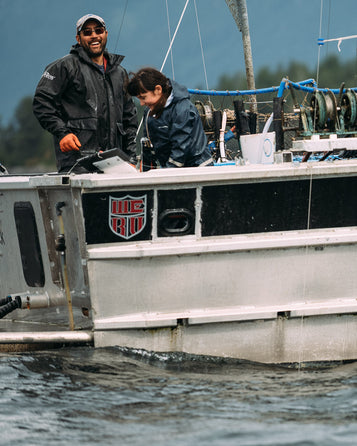 A fisherman with his deckhand