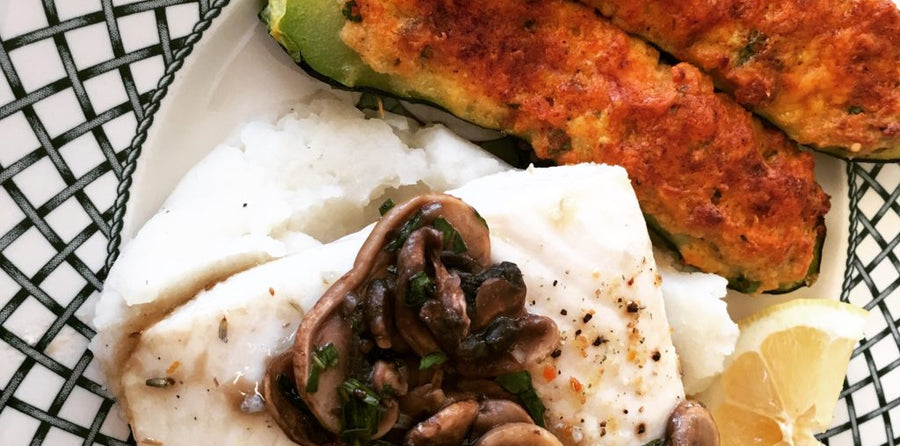 Darlene’s Halibut Tarragon with Mashed Potatoes