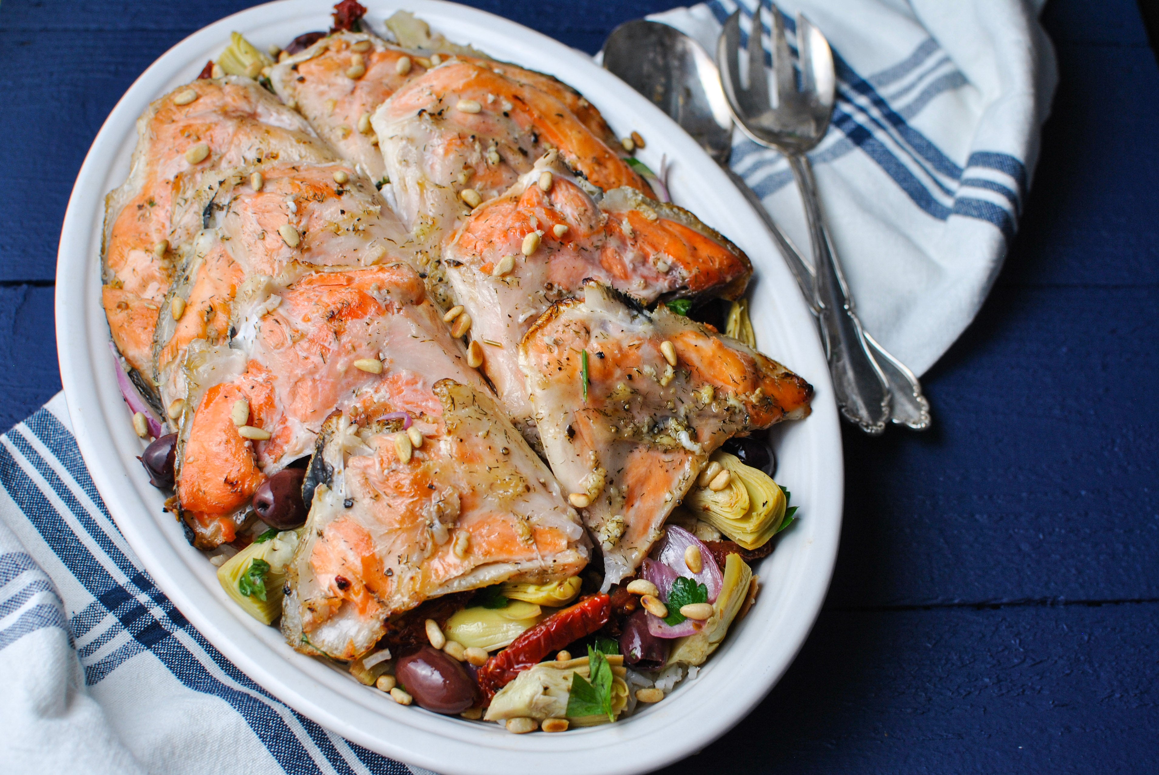 Mediterranean Antipasto with King Salmon Collars Recipe | Alaska Gold 
 &ndash; Alaska Gold Seafood