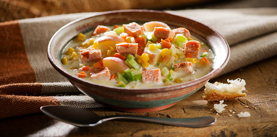Easy salmon chowder | Alaska Gold Seafood