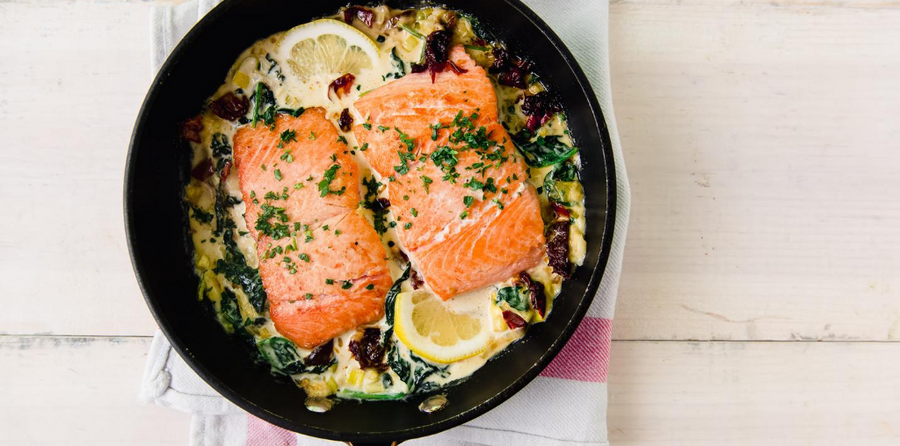 Creamy Tuscan Coho Salmon | Alaska Gold Seafood