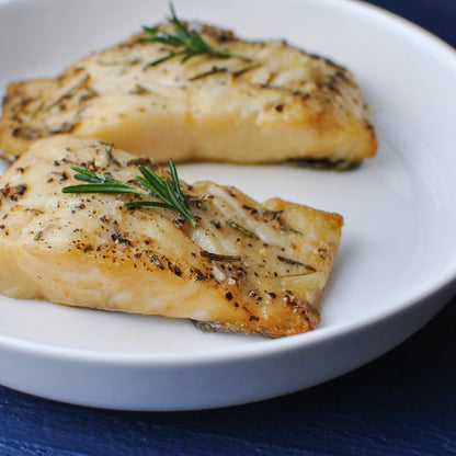 Air Fryer Black Cod with Rosemary Close up 