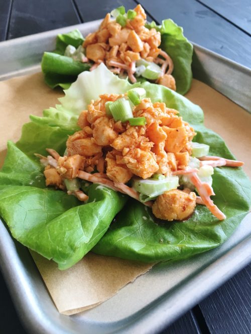 Easy salmon buffalo lettuce cups | Alaska Gold Seafood