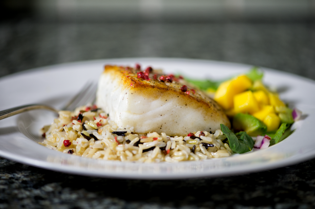 Pan-seared halibut recipe
