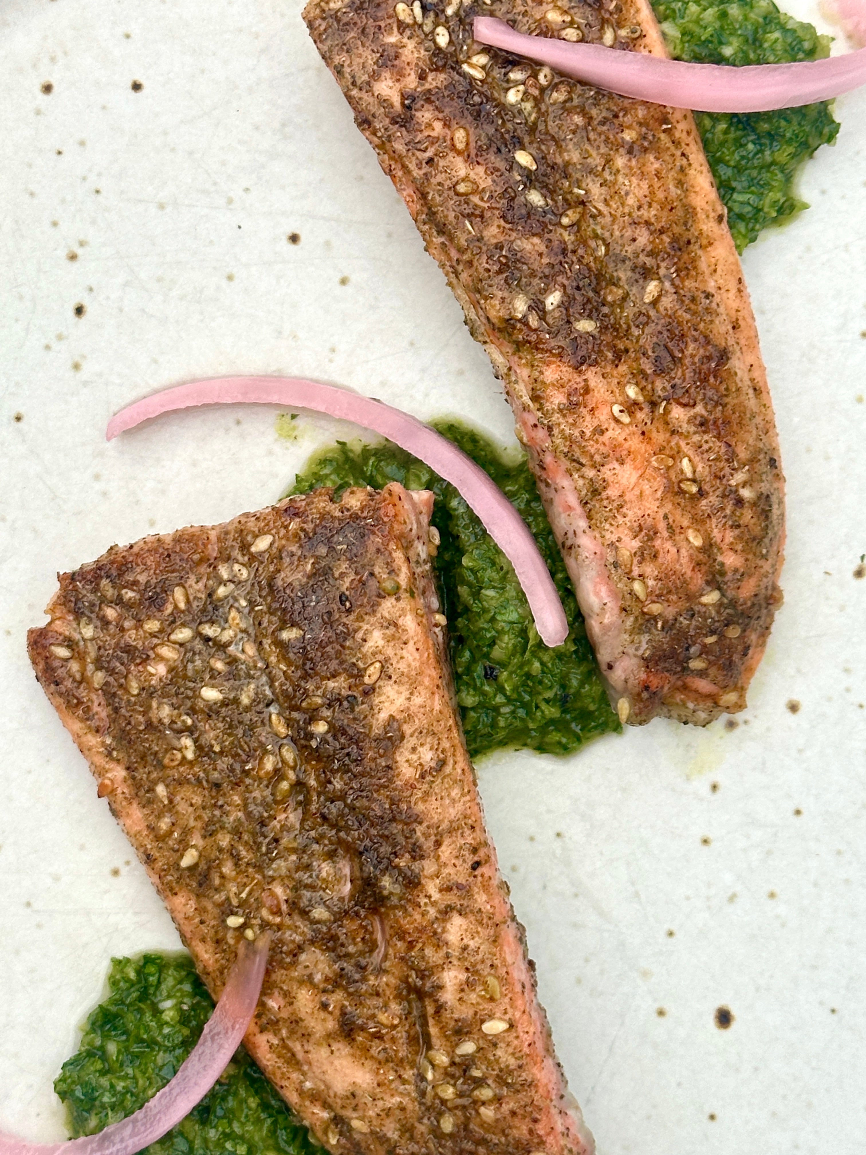 coho salmon with seasonings