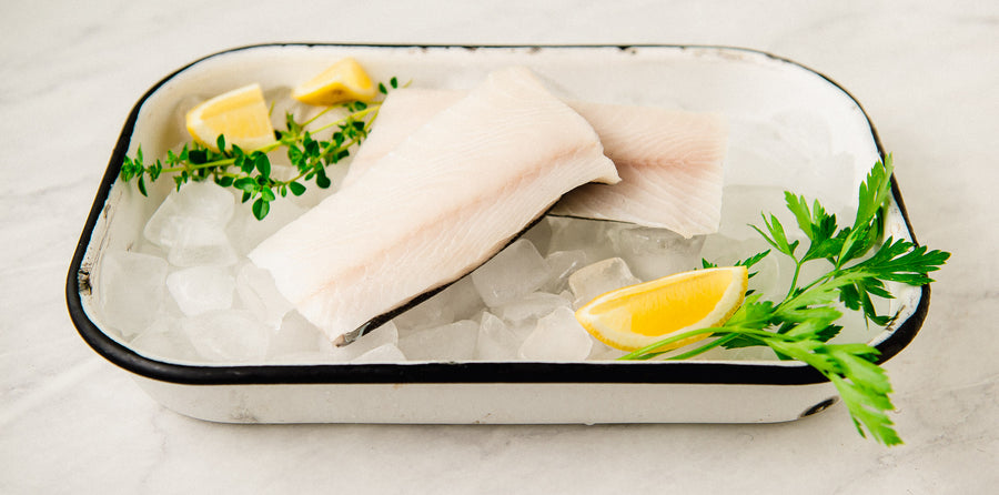 raw sablefish fillets with lemon and herbs