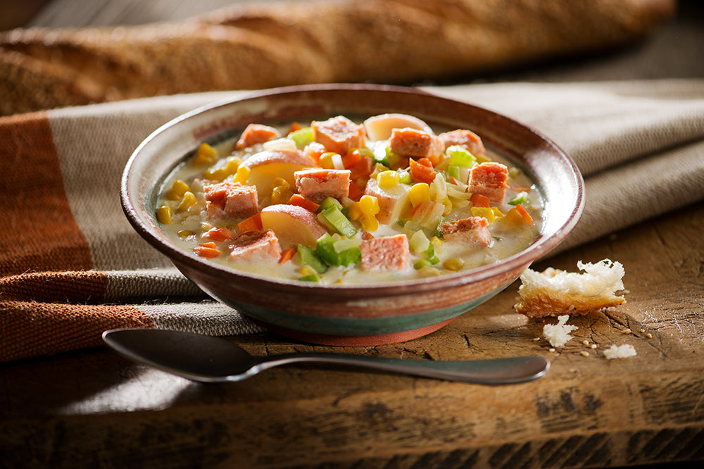 Easy salmon chowder | Alaska Gold Seafood