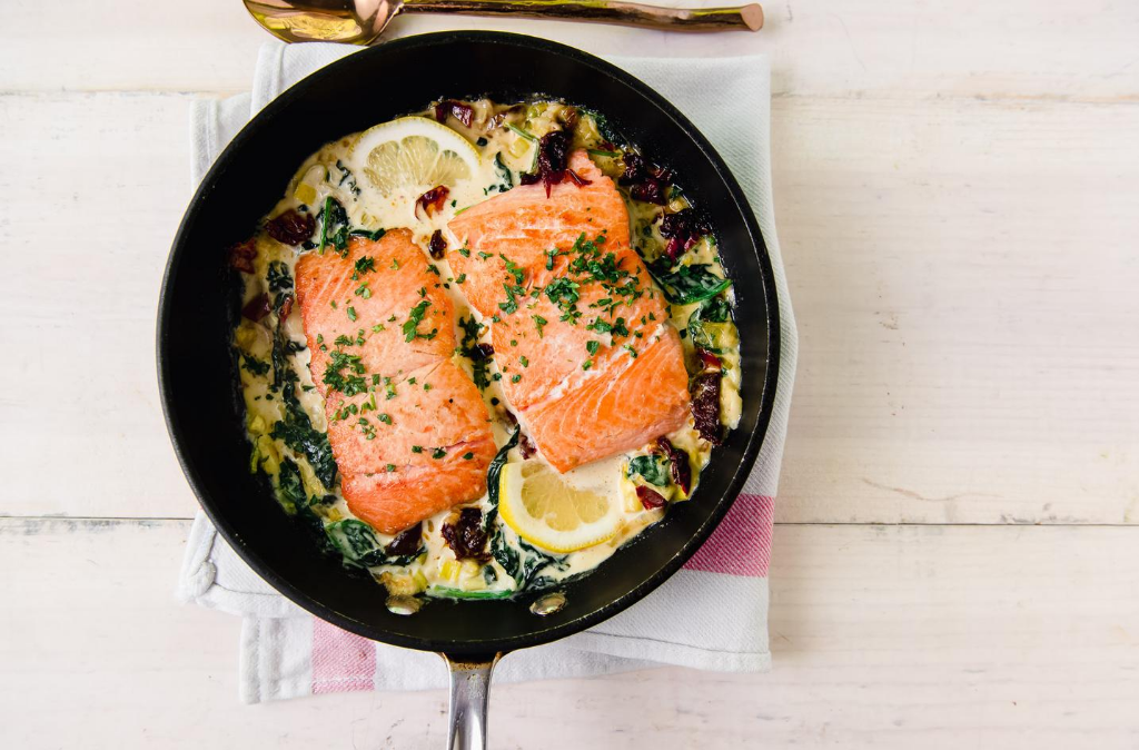 Creamy Tuscan Coho Salmon | Alaska Gold Seafood