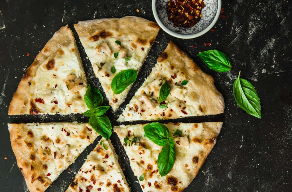 White Pizza with Halibut | Alaska Gold Seafood