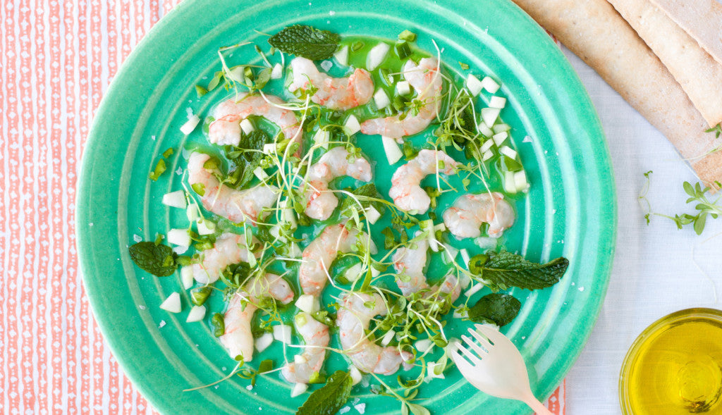 Alaska spot prawn crudo | Alaska Gold Seafood